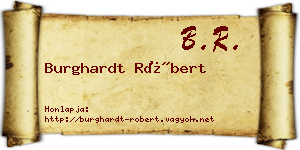 Burghardt Róbert névjegykártya
