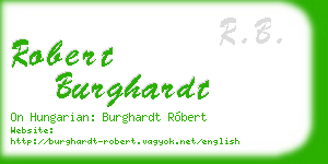 robert burghardt business card